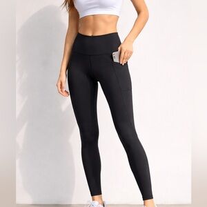 Lululemon High Rise Pocket Leggings Black 25” Inseam